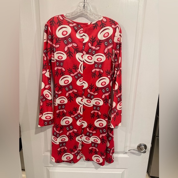 Vessos women’s red Christmas holiday Reindeer dress size small new w tags - Picture 4 of 6